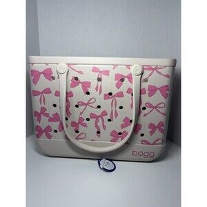 Bogg Bag - Ribbon Rose Regular Bogg! NWT! Limited Run! Christmas! Pink Ribbon L